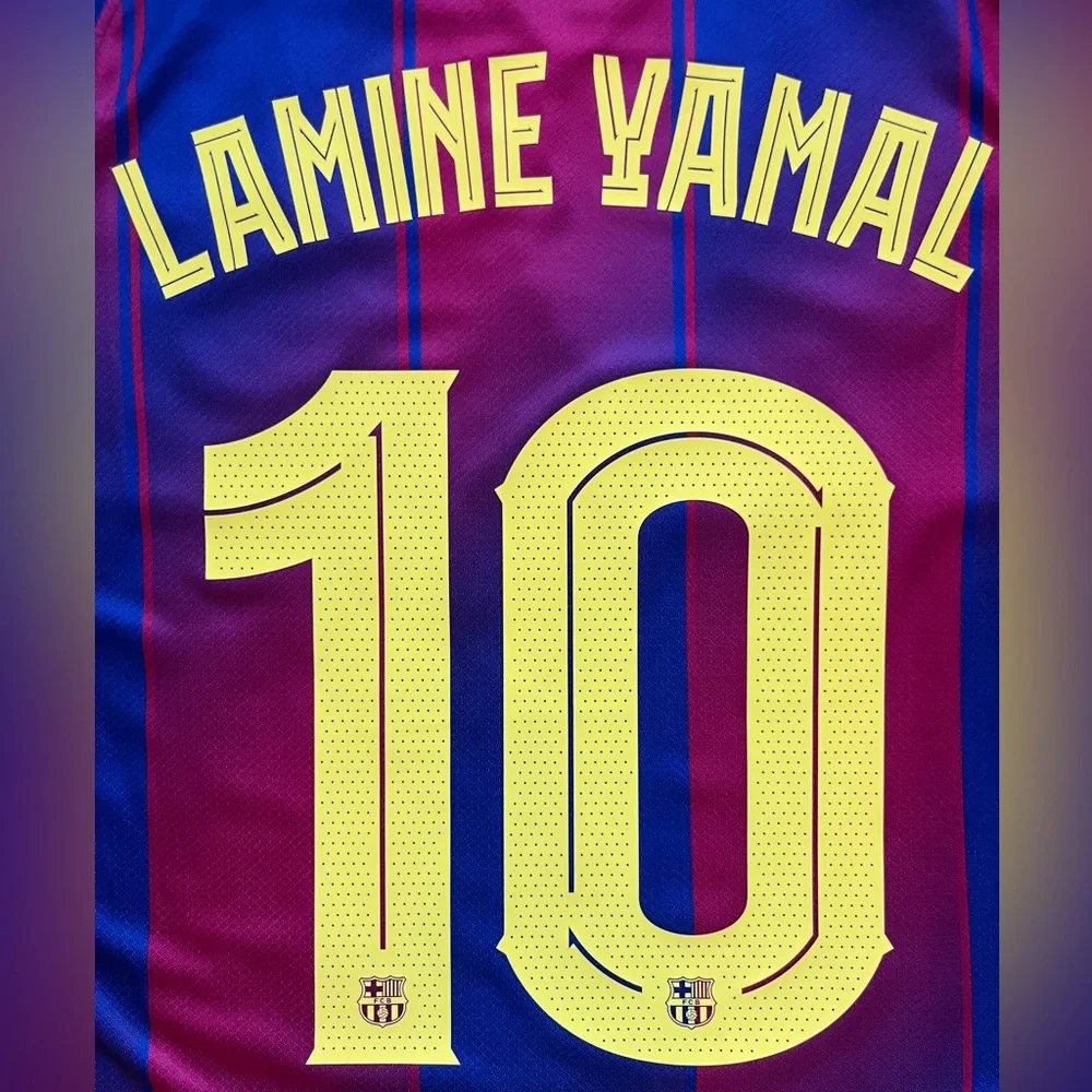Lamine Yamal #10 S-L Barcelona Home Soccer Jersey UCL 2025 Blue - Picture 3 of 5